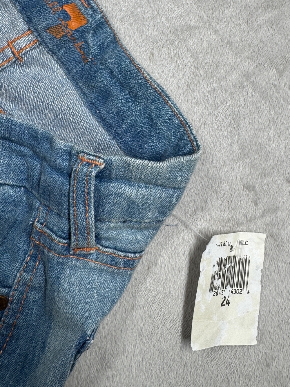 NWT Deadstock Y2K 7 For All Mankind Embroidered A Pocket Bootcut Blue Jeans 24 - Picture 14 of 17
